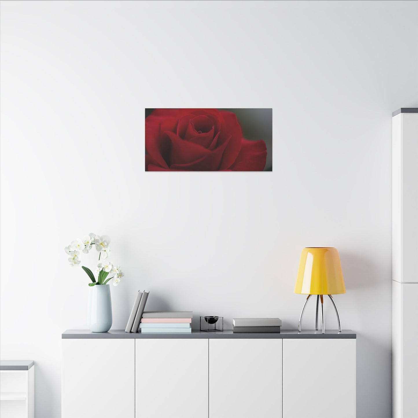 Red Rush Rose Wall Art Canvas