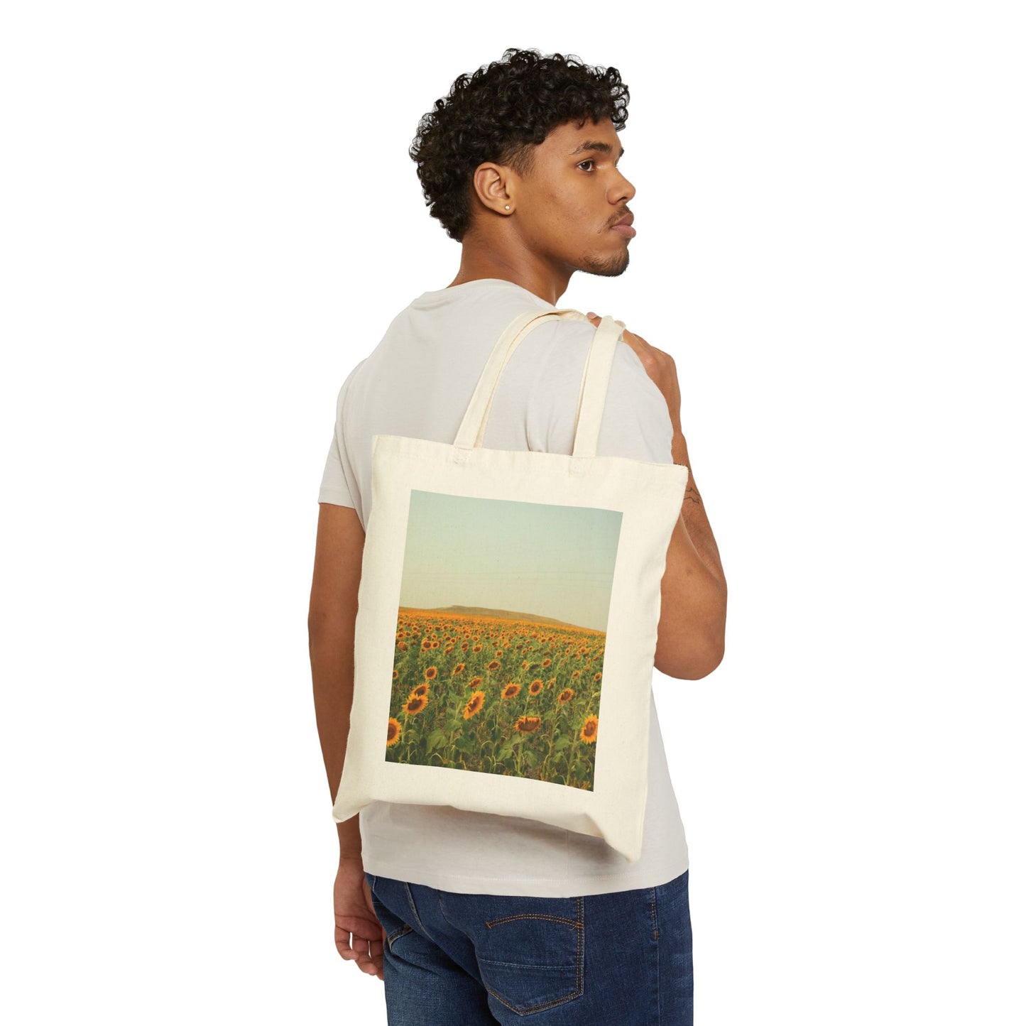 Sunflower Fields Forever Canvas Tote Bag