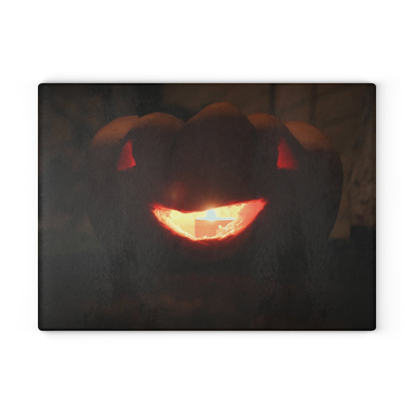 Joyous Jack-O-Lantern Glass Cutting Board