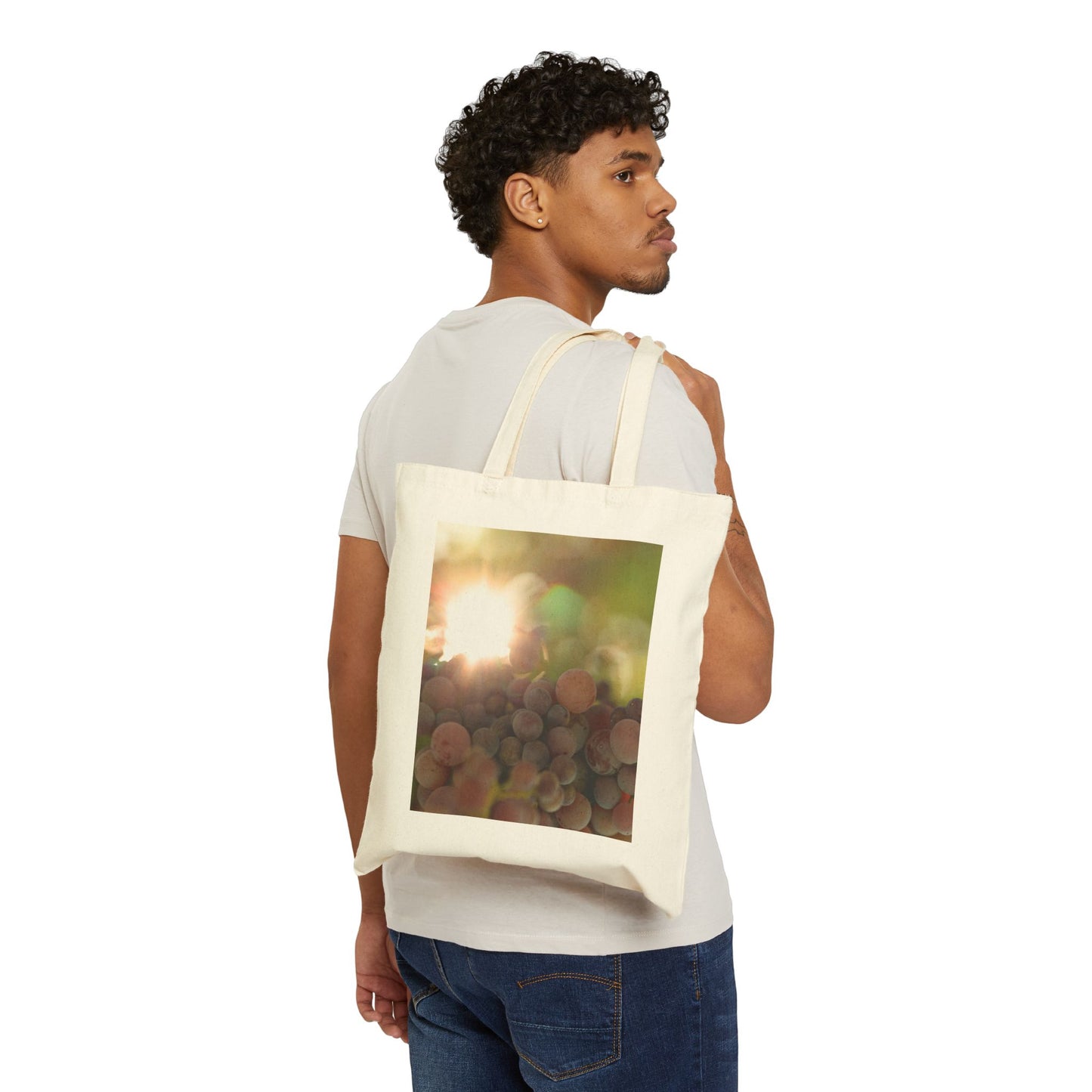 Grape Shine Cotton Canvas Tote Bag