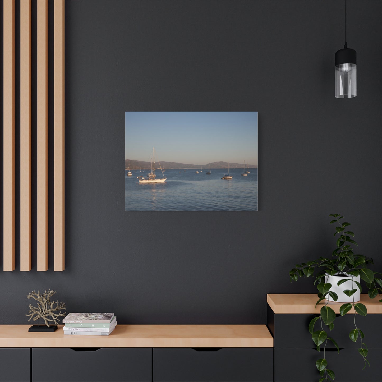 Peace and Sailboats Wall Art Canvas