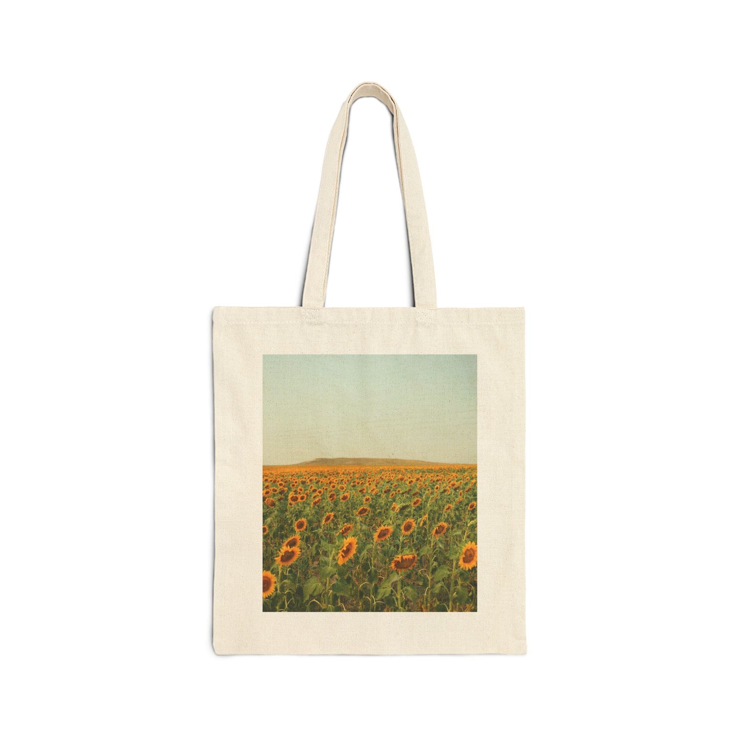 Sunflower Fields Forever Canvas Tote Bag