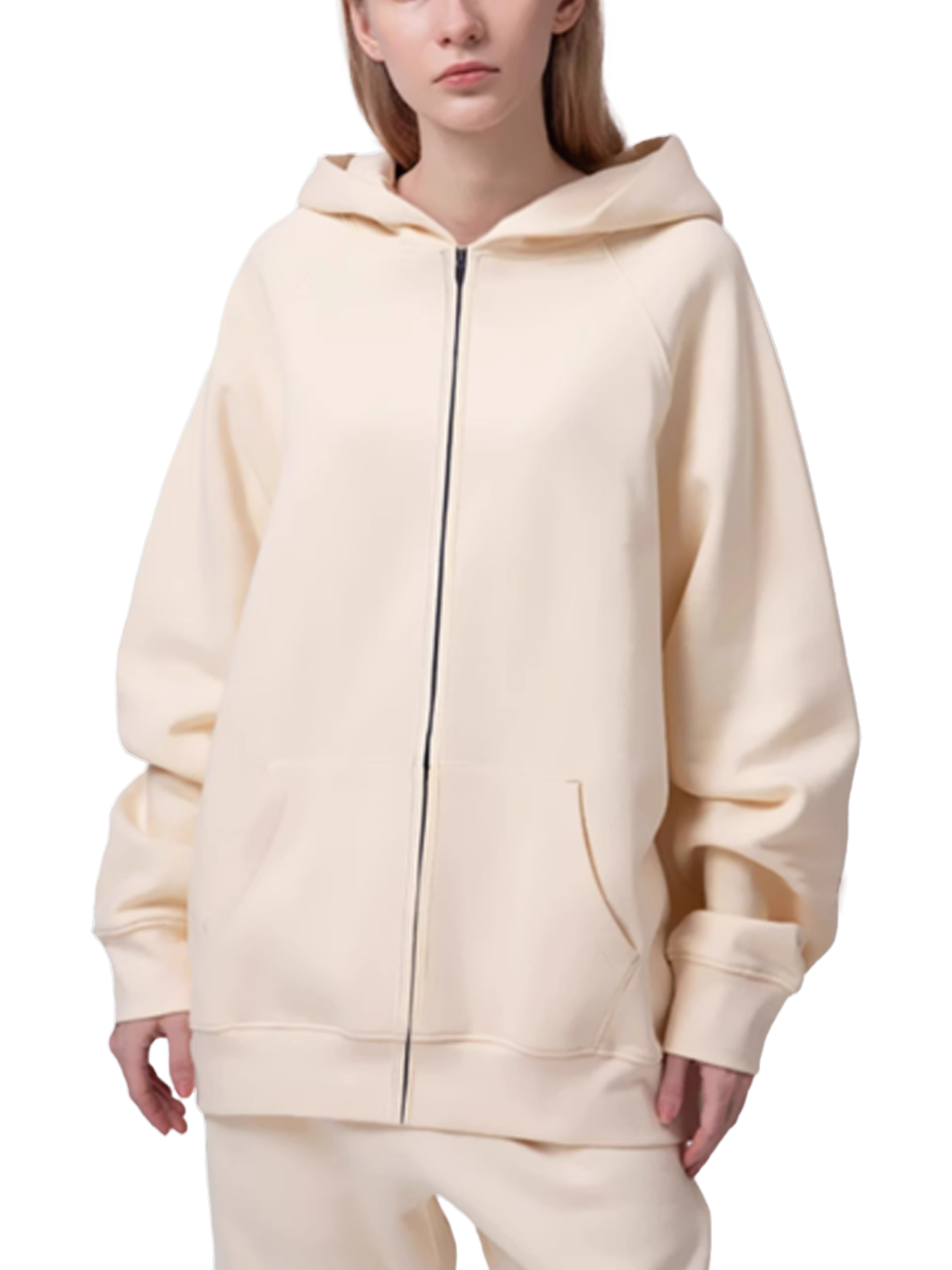 Pop Up Pop Off Luxury Fleece Zip Hoodie