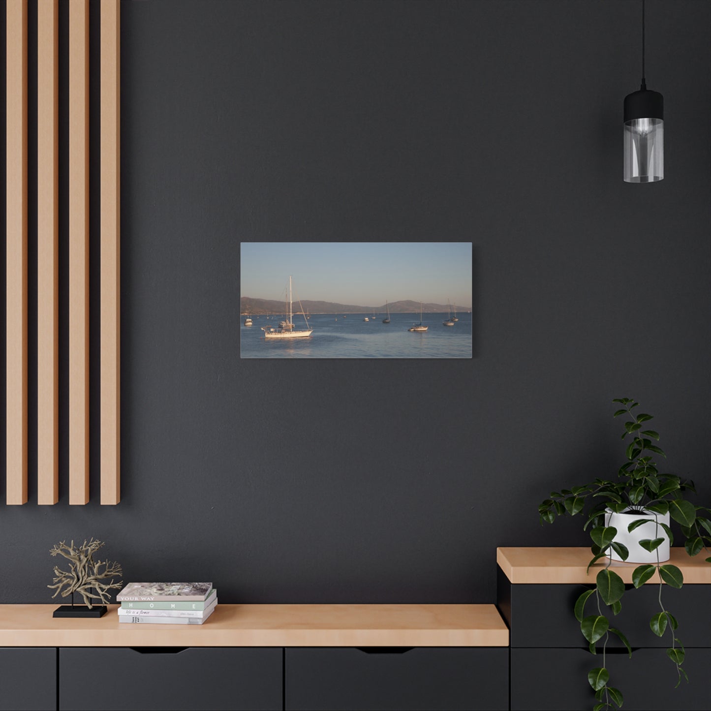 Peace and Sailboats Wall Art Canvas