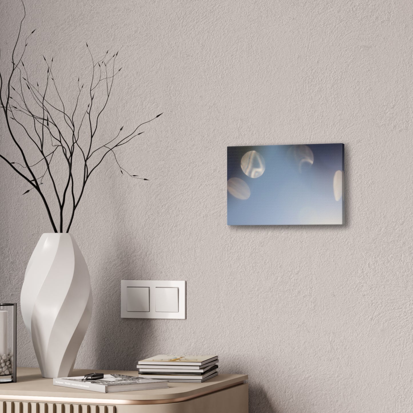 Galactic Orbs of Light Wall Art Canvas