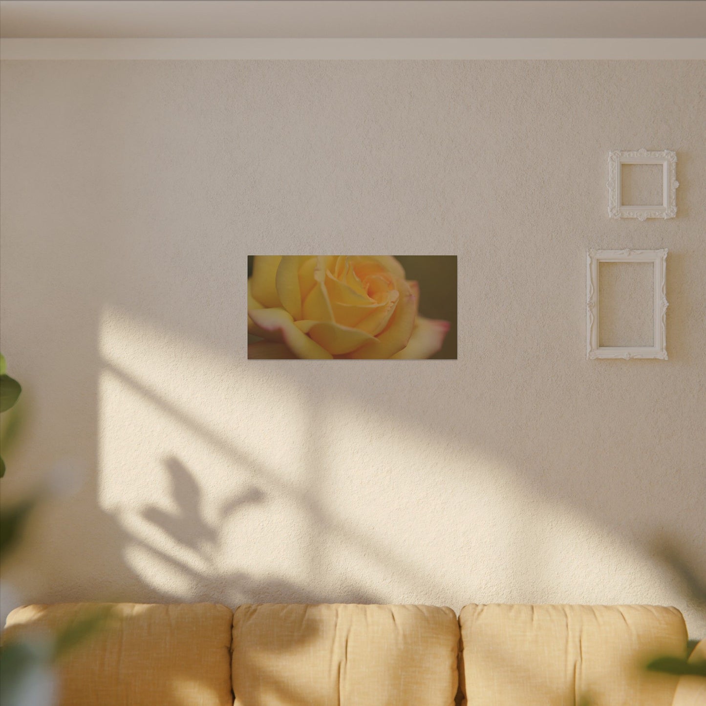 Yellow Delight Rose Wall Art Canvas
