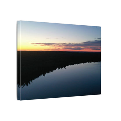 Willow Lake Sunset Ariel Wall Art Canvas