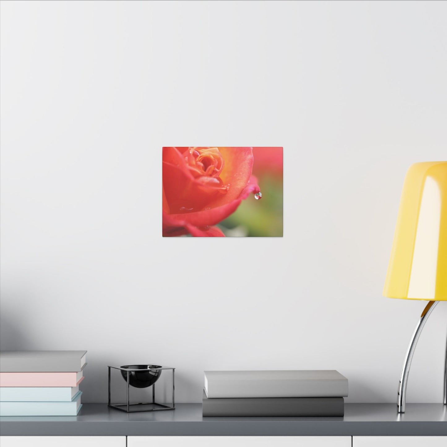 Drip Reflection Rose Wall Art Canvas