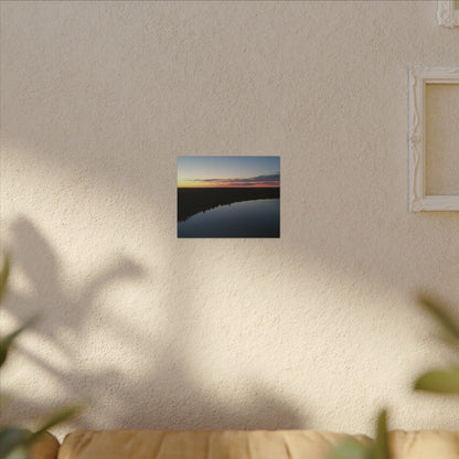 Willow Lake Sunset Ariel Wall Art Canvas
