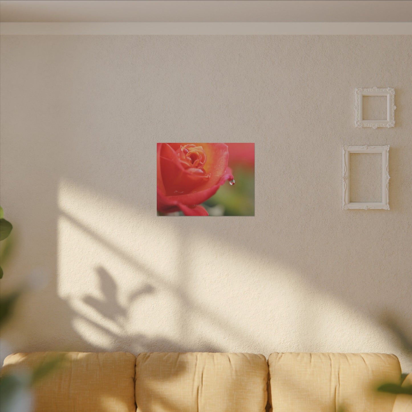Drip Reflection Rose Wall Art Canvas