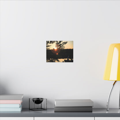 Northwoods Halo Cabin Lake Wall Art Canvas