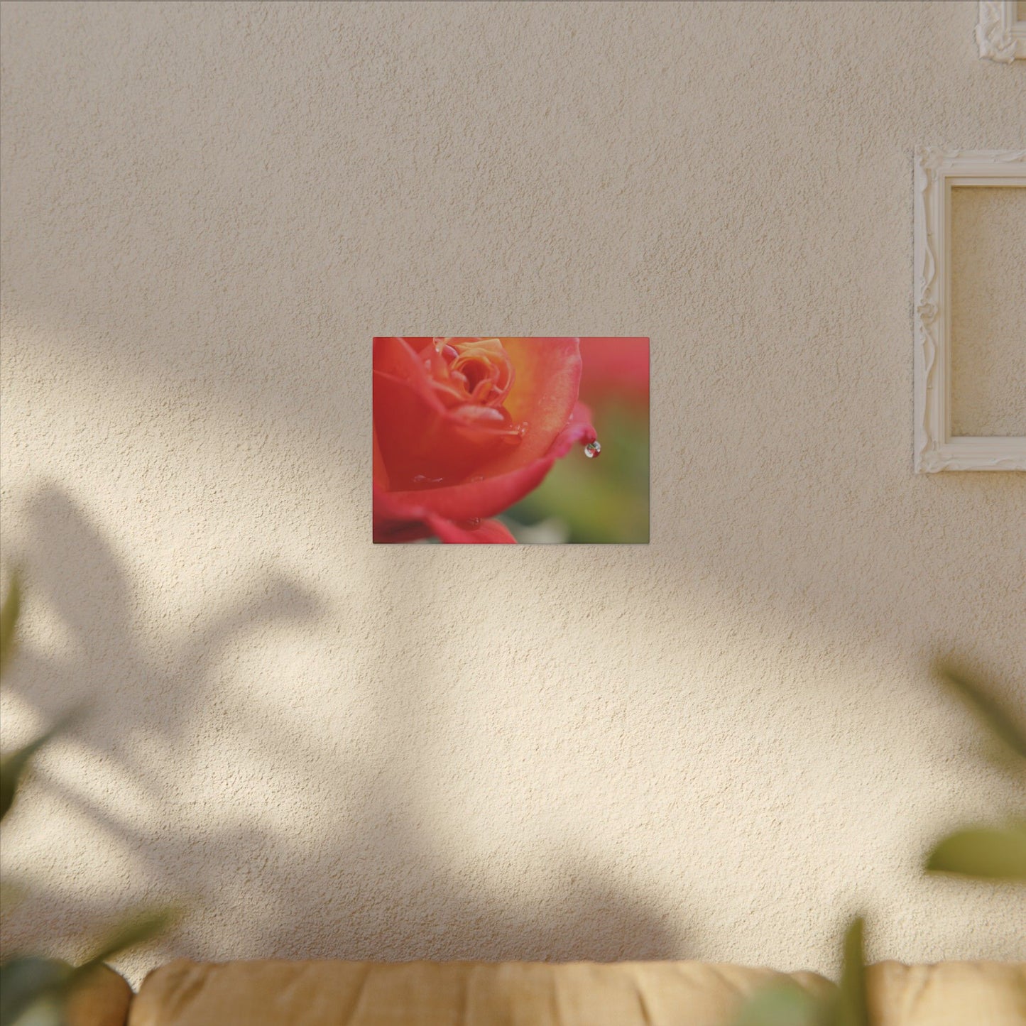 Drip Reflection Rose Wall Art Canvas