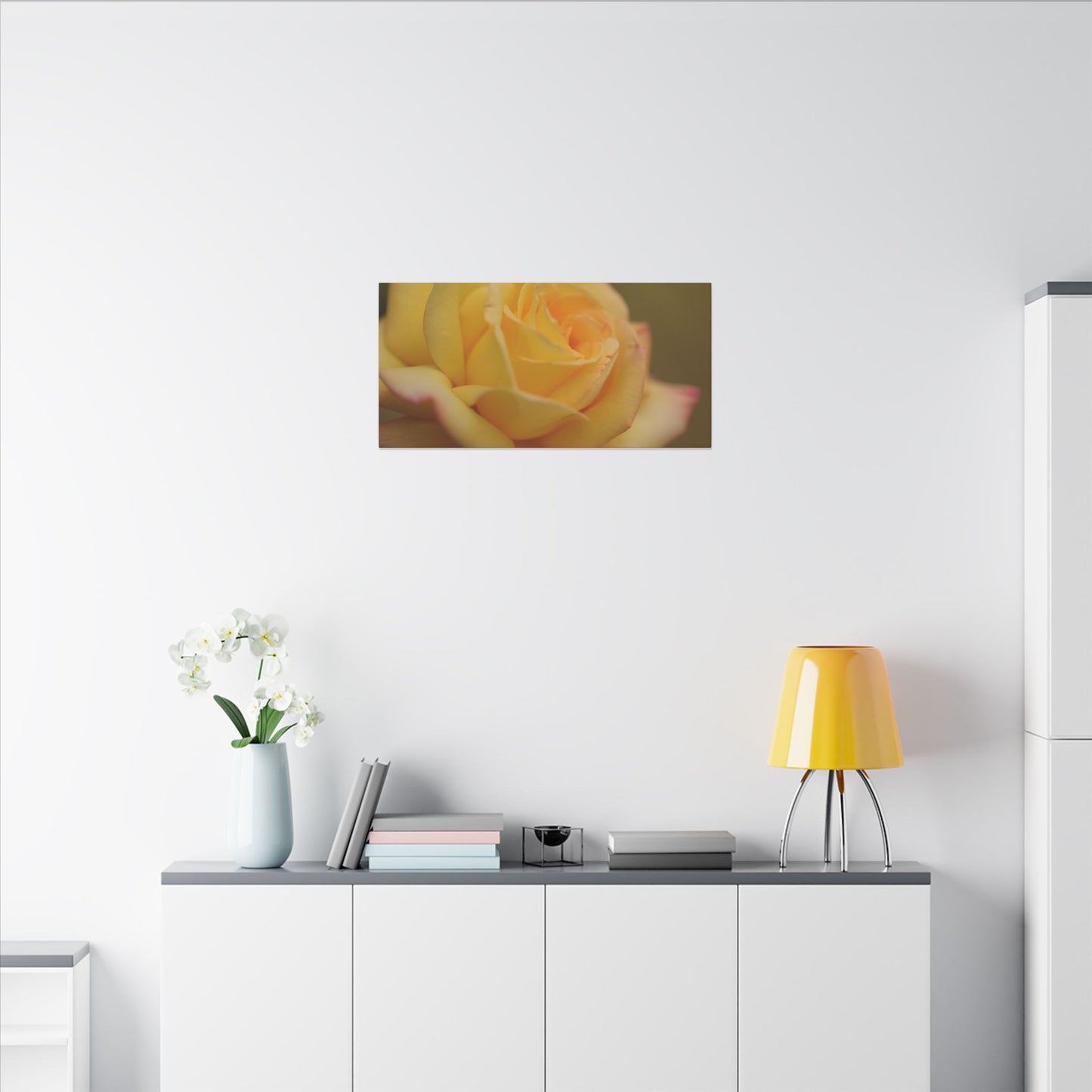 Yellow Delight Rose Wall Art Canvas