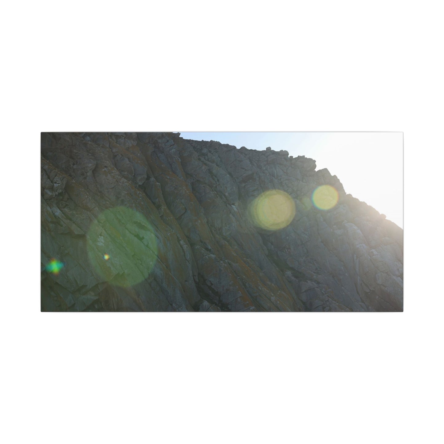 Morro Rock Sun Flare Wall Canvas