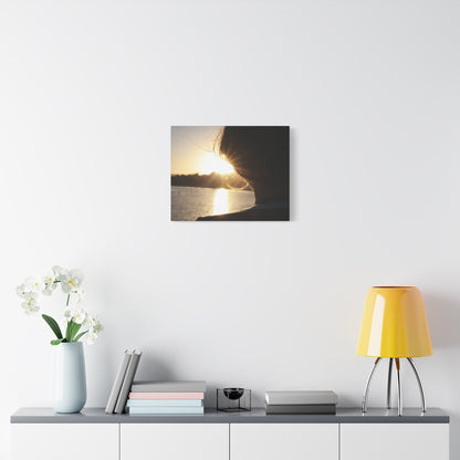 Canvas Print Women Silhouette Sunset Flare