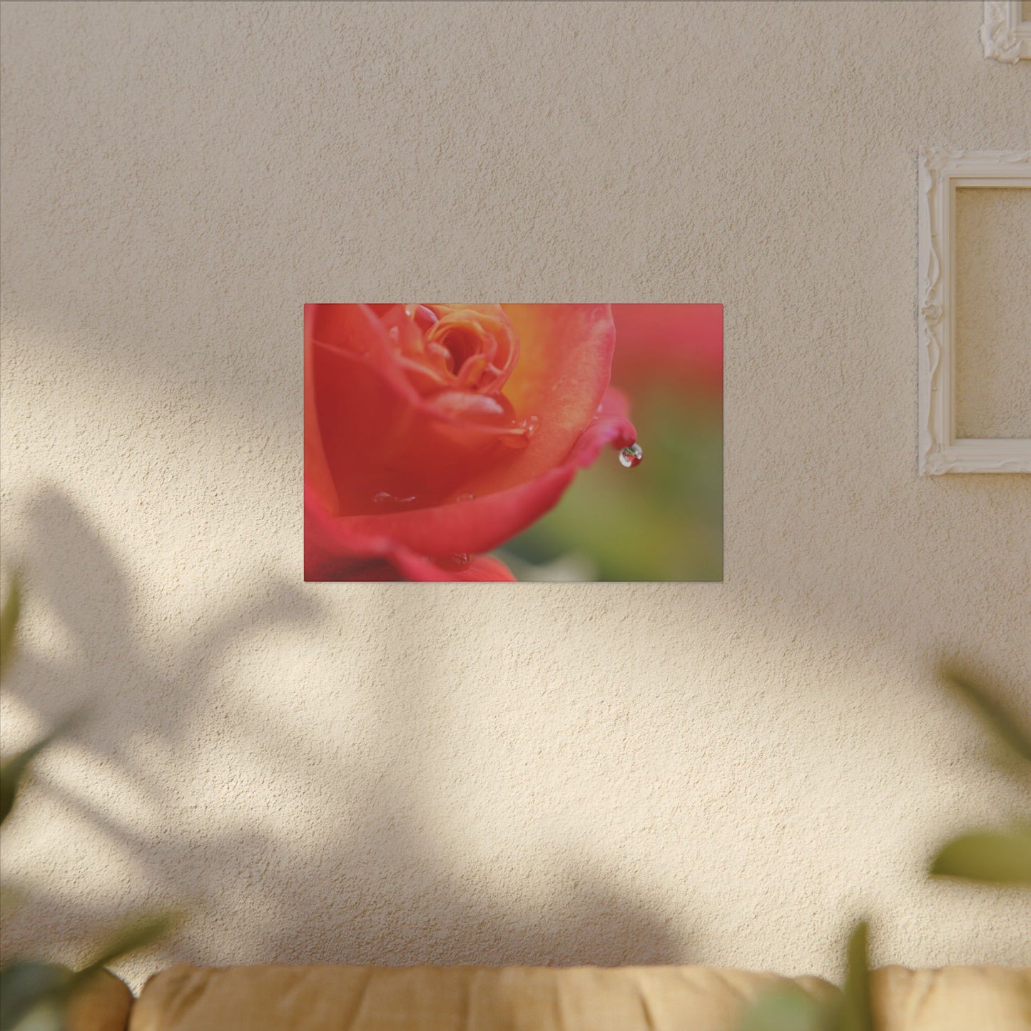 Drip Reflection Rose Wall Art Canvas