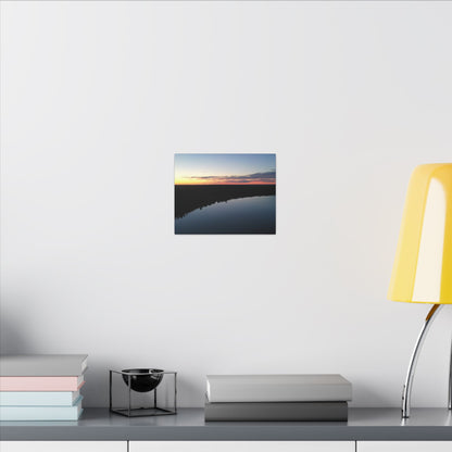 Willow Lake Sunset Ariel Wall Art Canvas