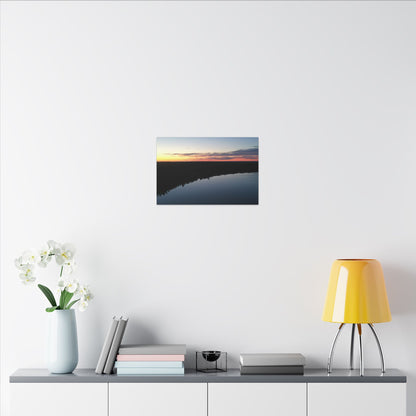 Willow Lake Sunset Ariel Wall Art Canvas