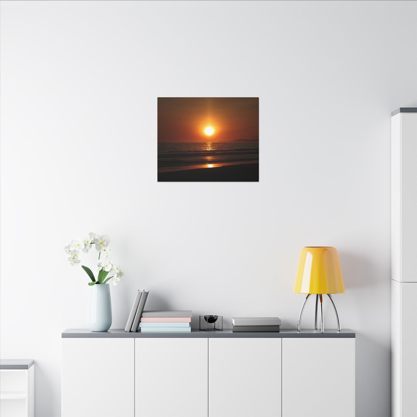 Dusk Beach Wall Art Canvas