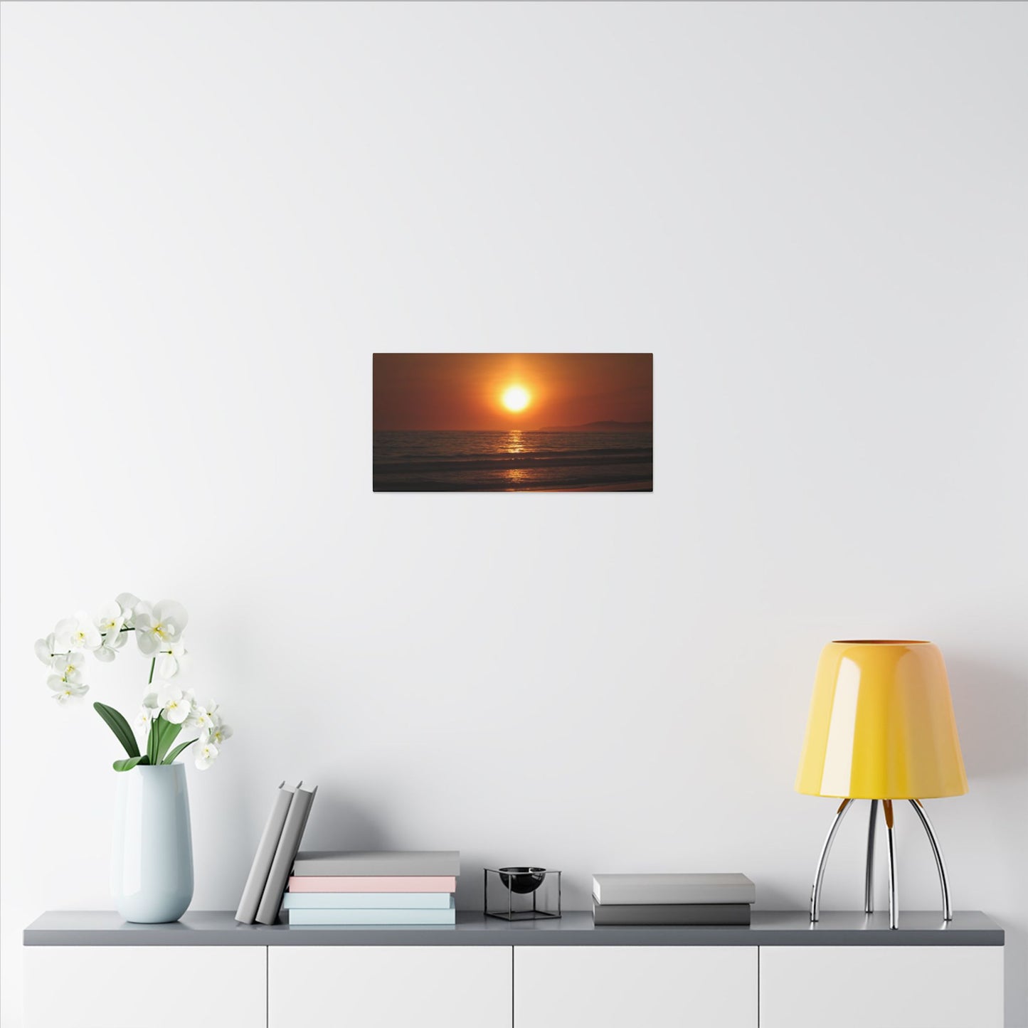Dusk Beach Wall Art Canvas
