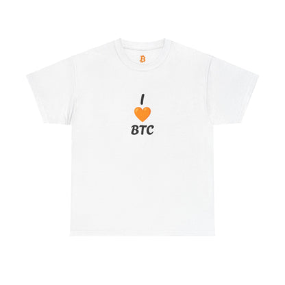 I Heart BTC Pay Me Bitcoin Cotton Tee