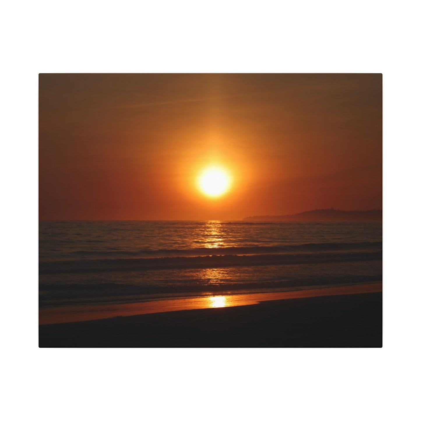 Dusk Beach Wall Art Canvas