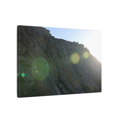 Morro Rock Sun Flare Wall Canvas
