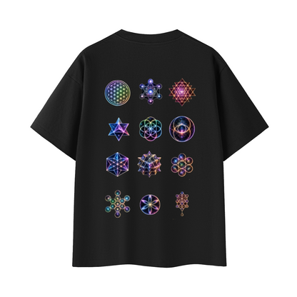 The Sacred 12 Geometry Cosmic Cotton T-Shirt