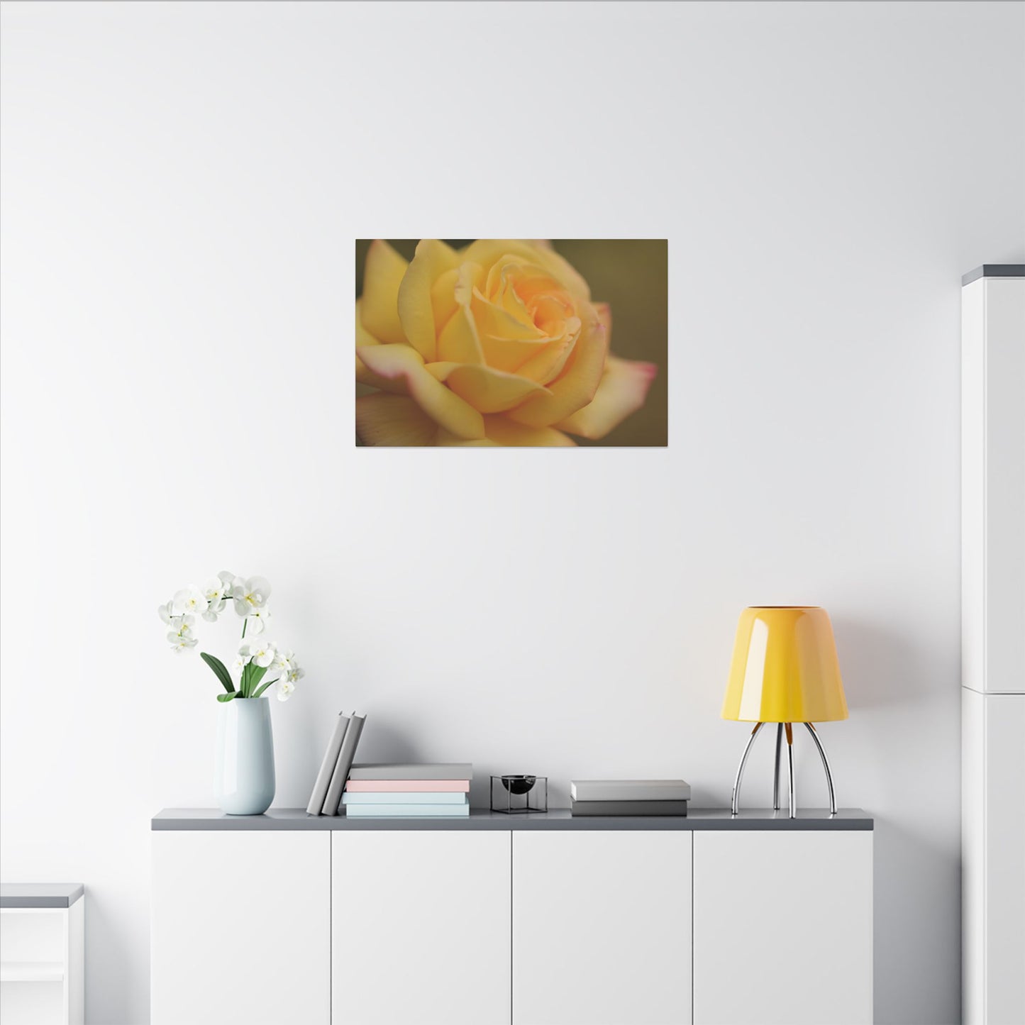 Yellow Delight Rose Wall Art Canvas