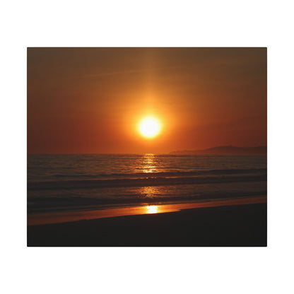 Dusk Beach Wall Art Canvas
