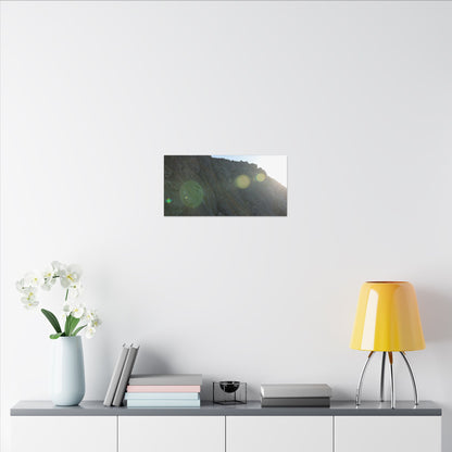 Morro Rock Sun Flare Wall Canvas