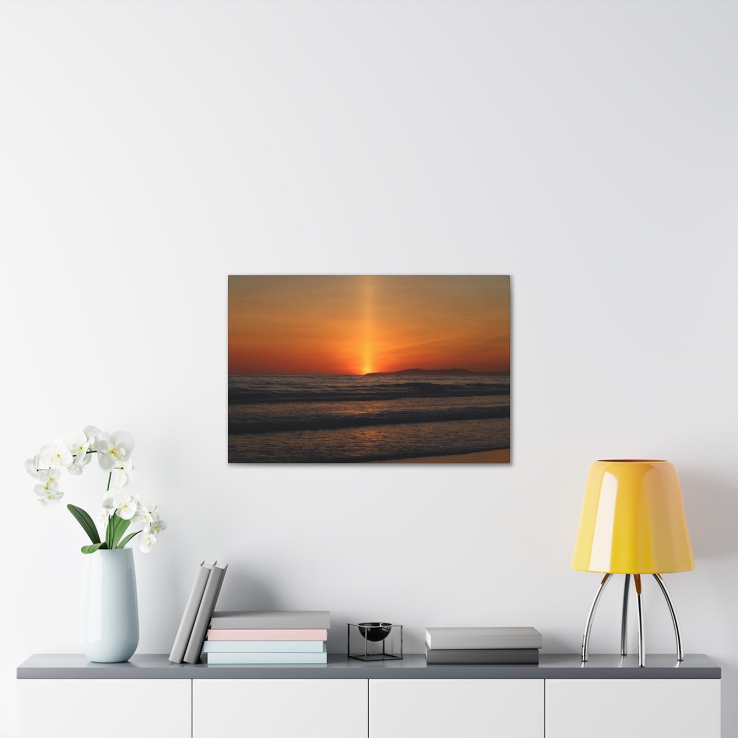 Beaming Sunset Wall Art Canvas