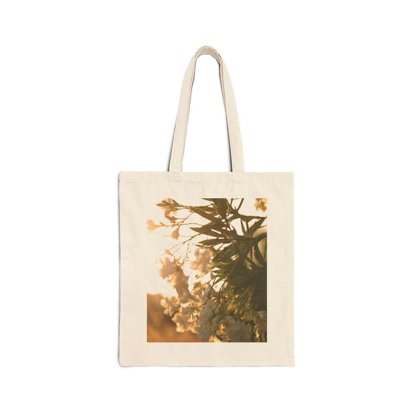 Nerium Oleander Cotton Canvas Tote Bag