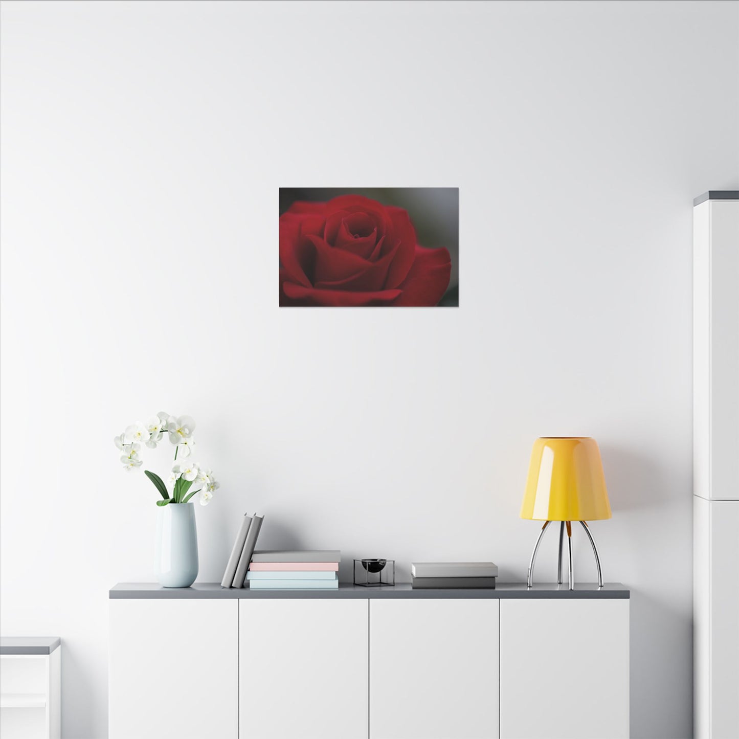 Red Rush Rose Wall Art Canvas