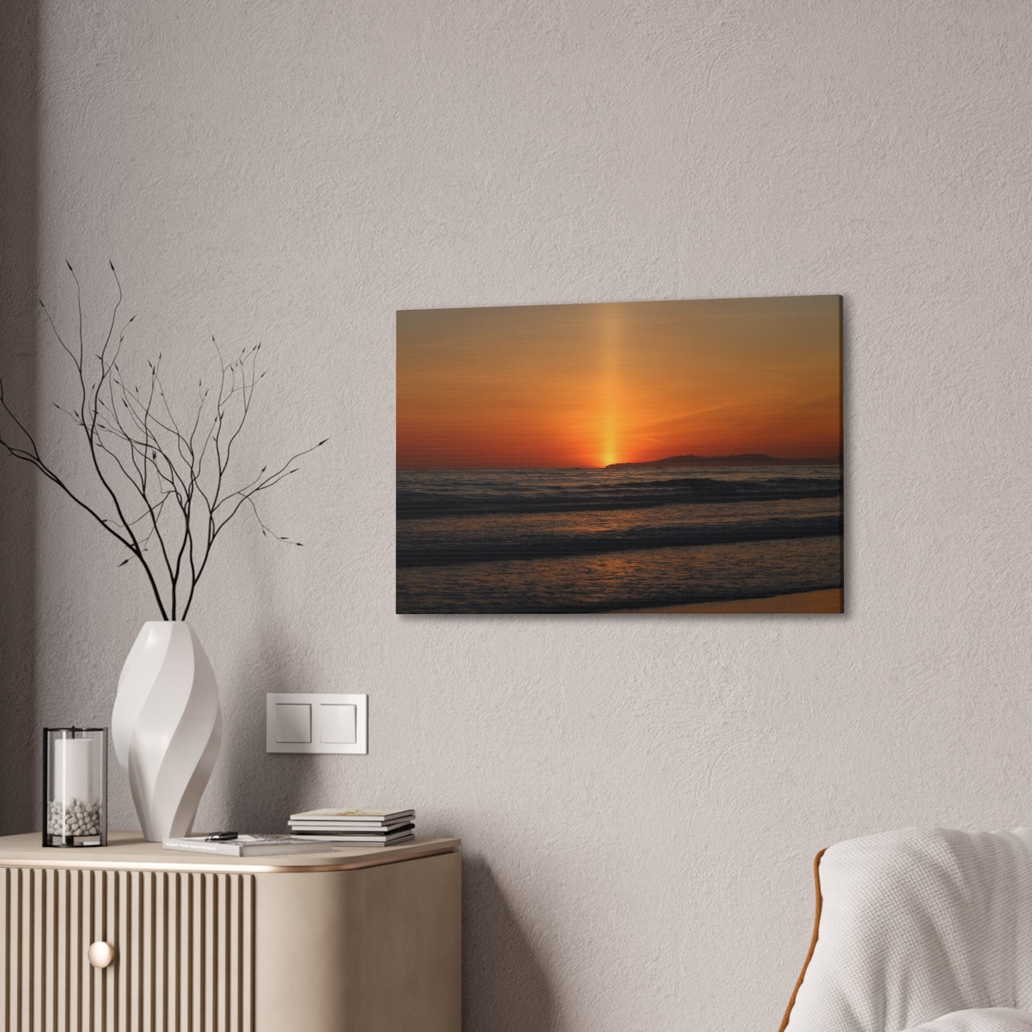 Beaming Sunset Wall Art Canvas