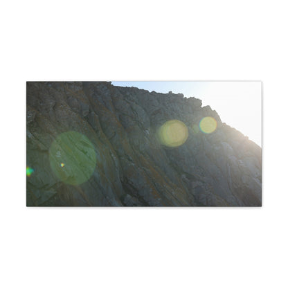 Morro Rock Sun Flare Wall Canvas