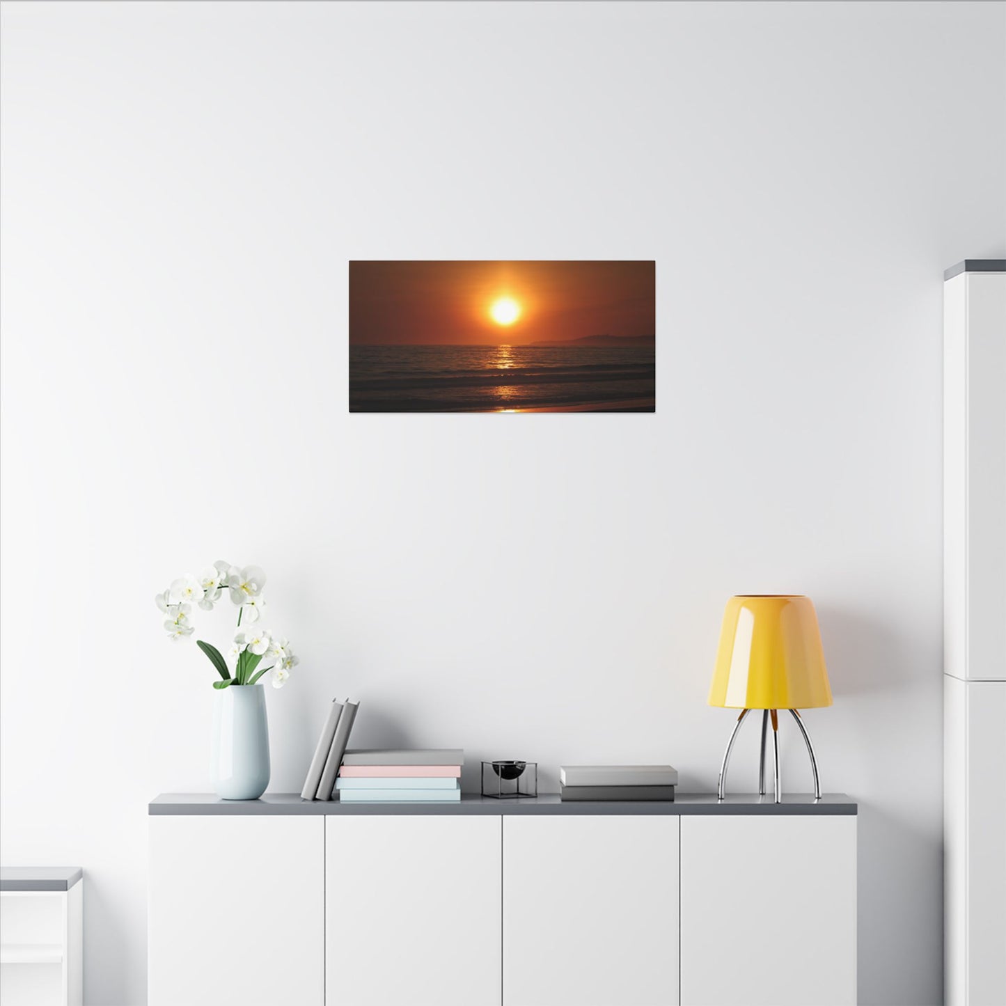 Dusk Beach Wall Art Canvas