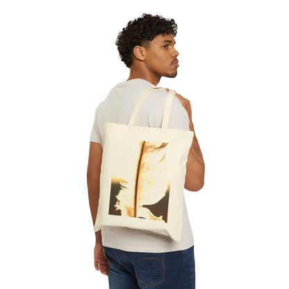 Feather in the Sun Cotton Canvas Tote Bag