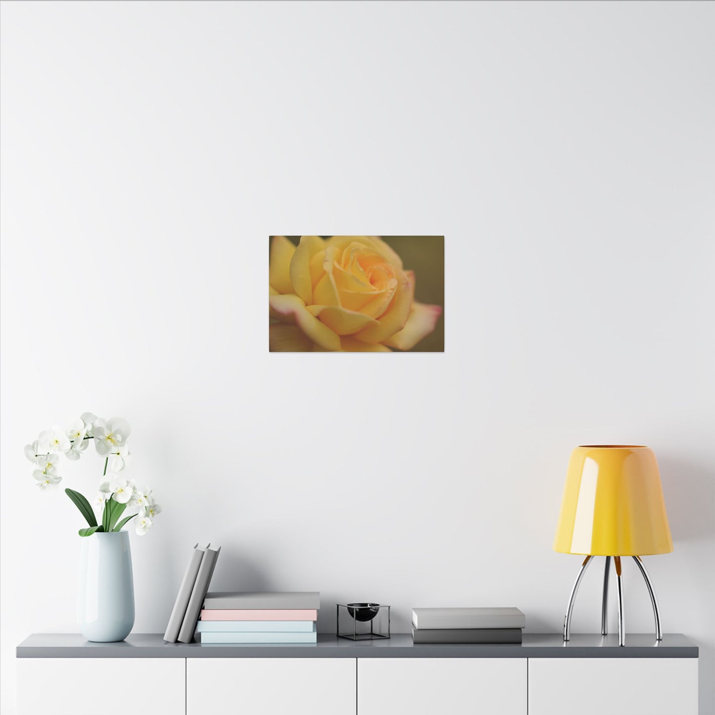 Yellow Delight Rose Wall Art Canvas