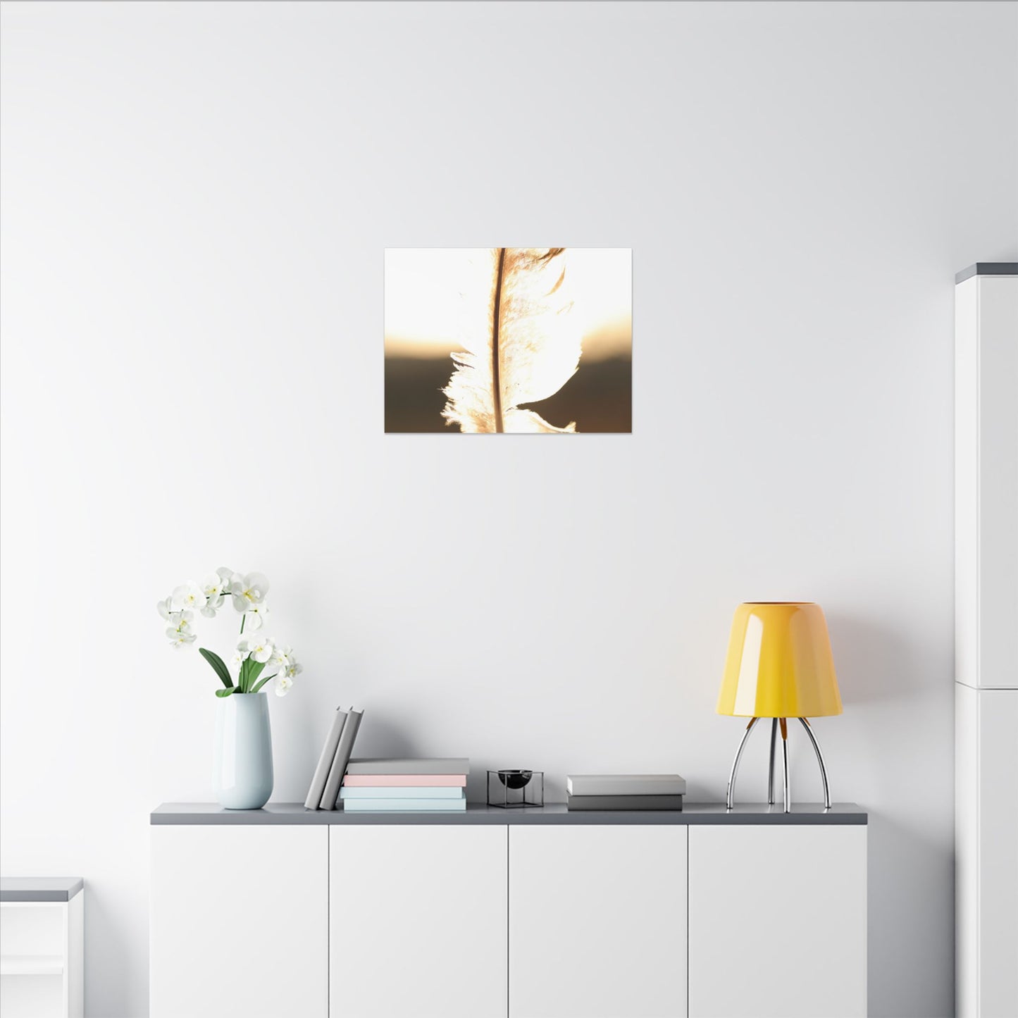 Feather in the Sun Wall Art Canvas