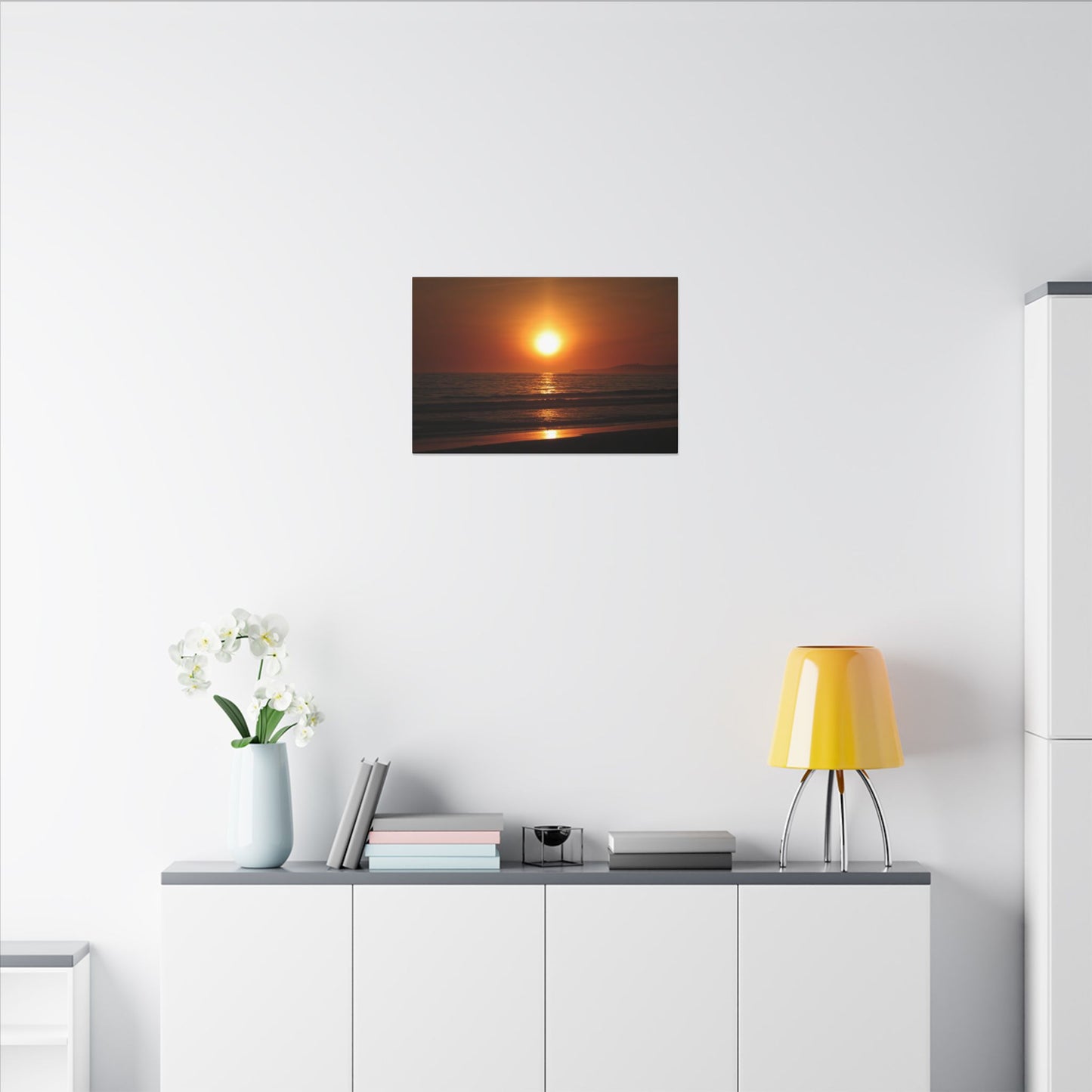 Dusk Beach Wall Art Canvas