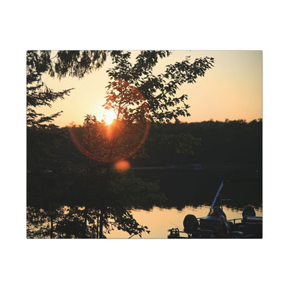Northwoods Halo Cabin Lake Wall Art Canvas