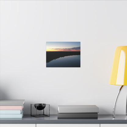 Willow Lake Sunset Ariel Wall Art Canvas