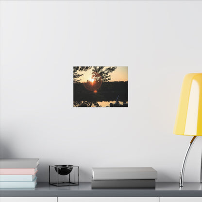 Northwoods Halo Cabin Lake Wall Art Canvas