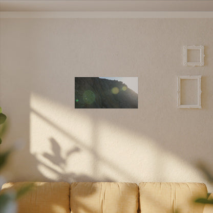 Morro Rock Sun Flare Wall Canvas