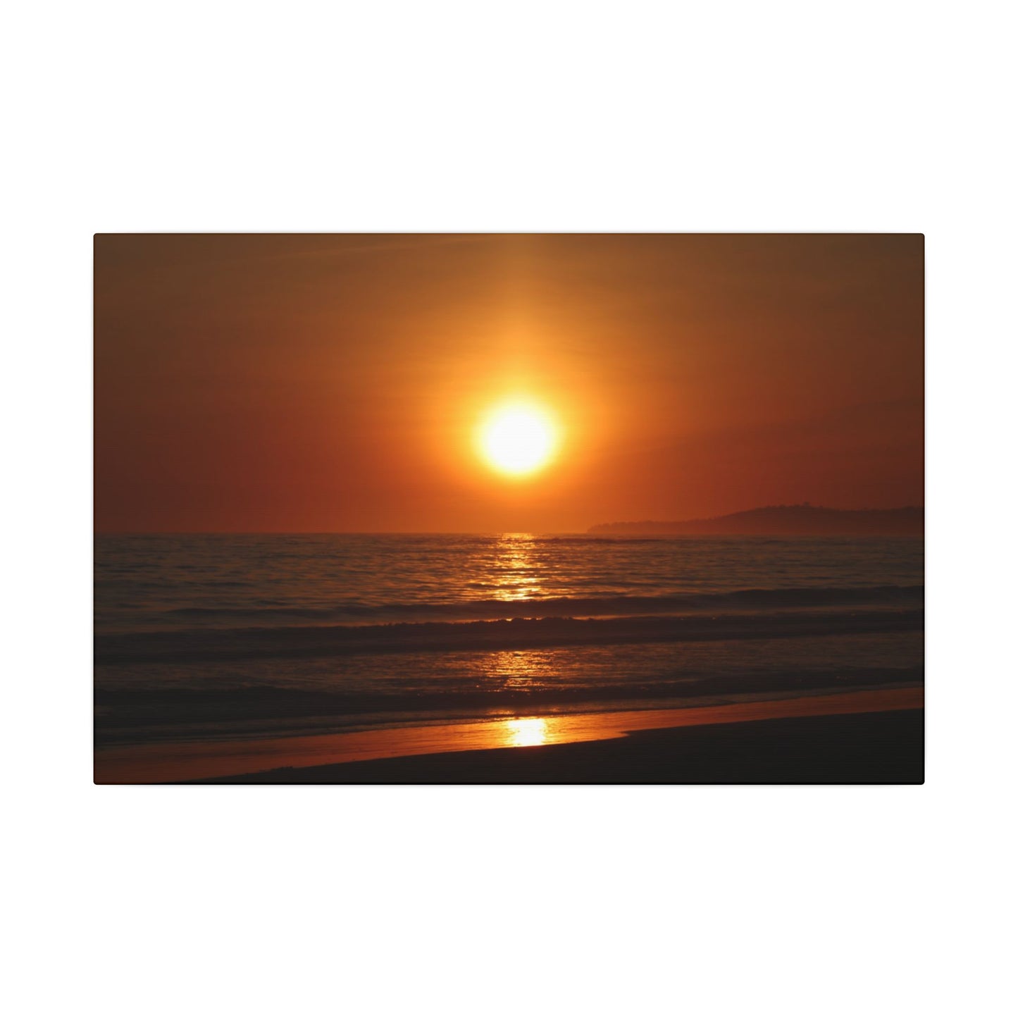 Dusk Beach Wall Art Canvas