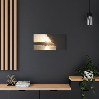 Women Silhouette Sunset Flare Wall Art Canvas