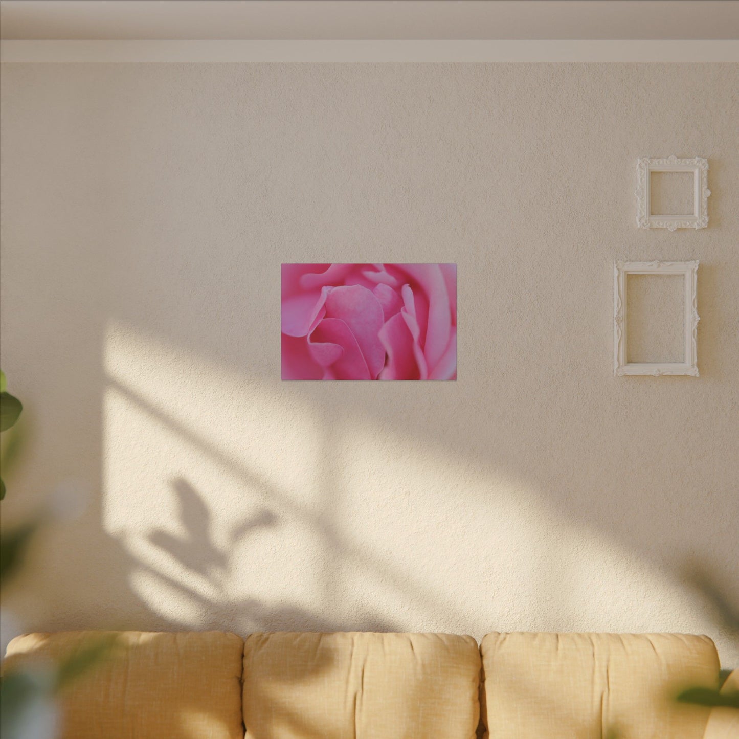 Voluptuous Pink Rose Wall Art Canvas