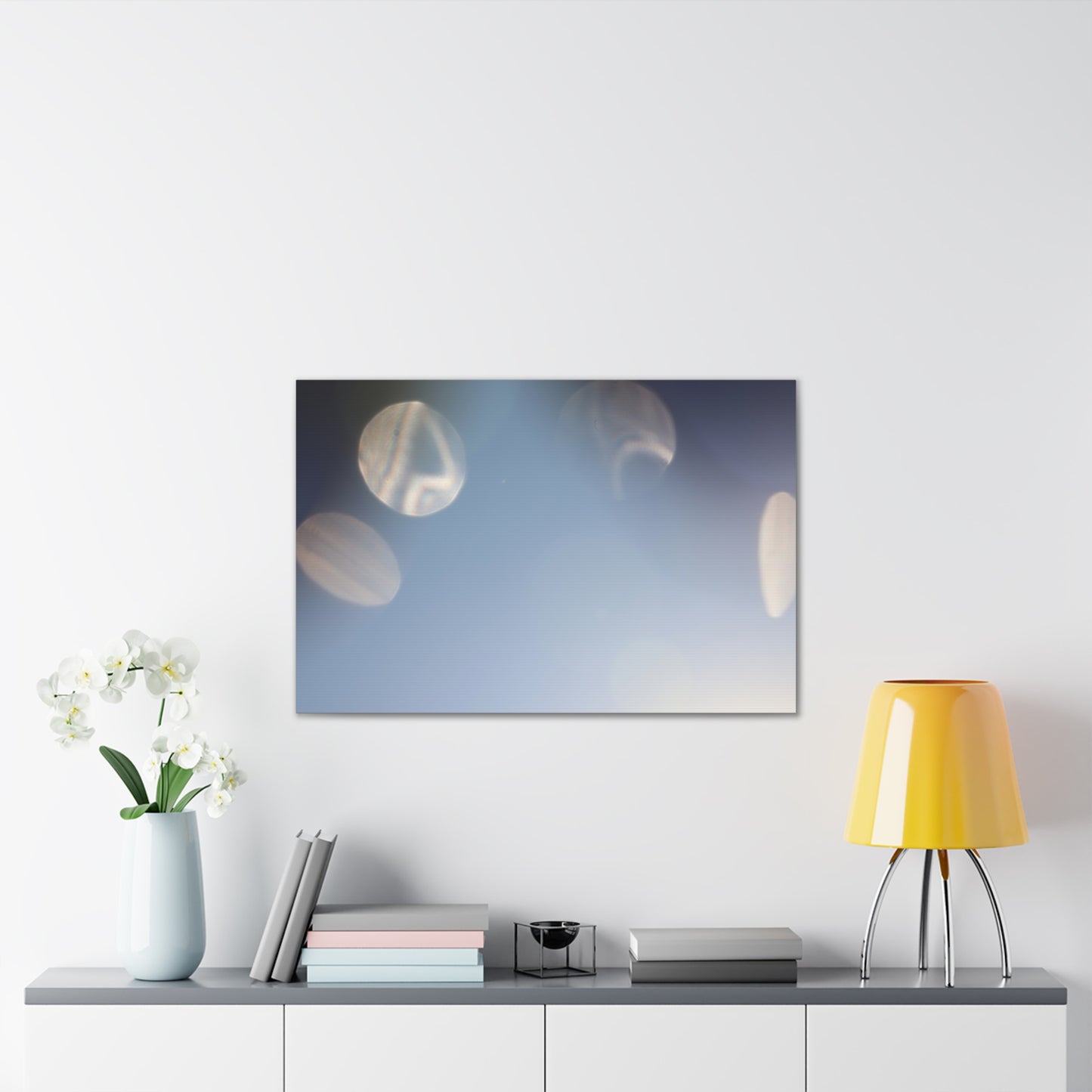 Galactic Orbs of Light Wall Art Canvas
