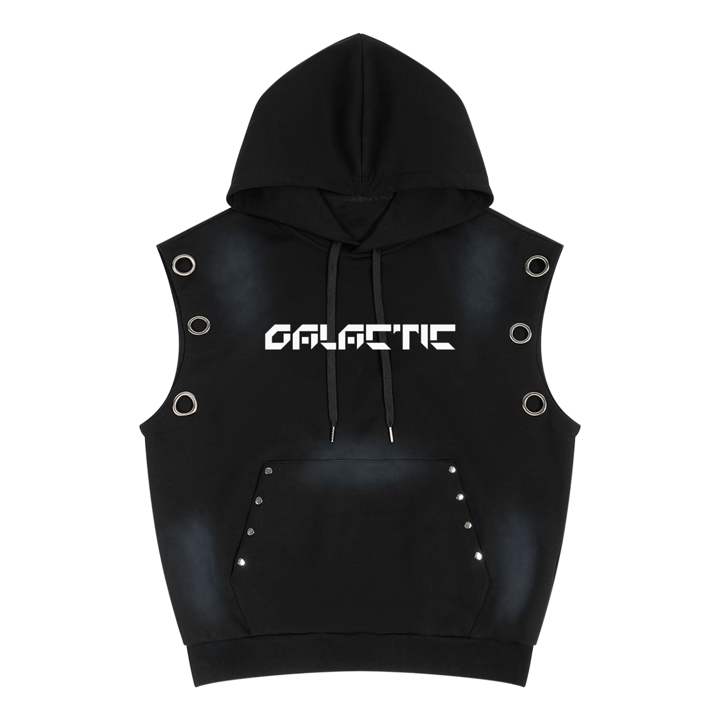 Galactic Vintage Fade Sacred Geometry Sleeveless Hoodie
